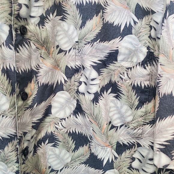 Cooke Street Green Gray Aloha Hawaiian Shirt Men 2XL XXL - Picture 2 of 5